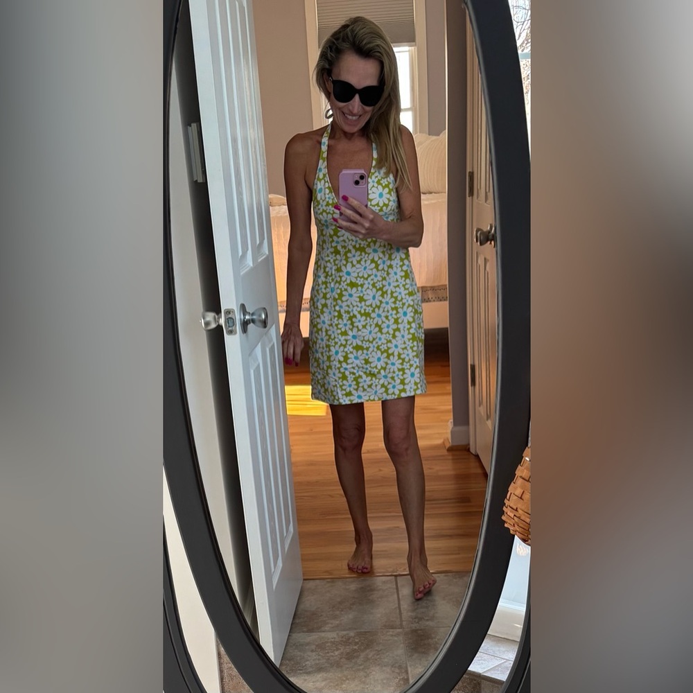 Rampage green, light, blue, white Floral Swim Coverup
